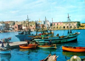 Bisceglie dal mare sulla costa nord tra Bari e Trani